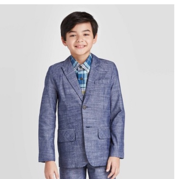 Cat & Jack Other - Boys' Chambray Suit Jacket - Cat & Jack™ Navy 12